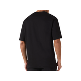 DOLCE & GABBANA COTTON DENIM-PATCH T-SHIRT IN BLACK