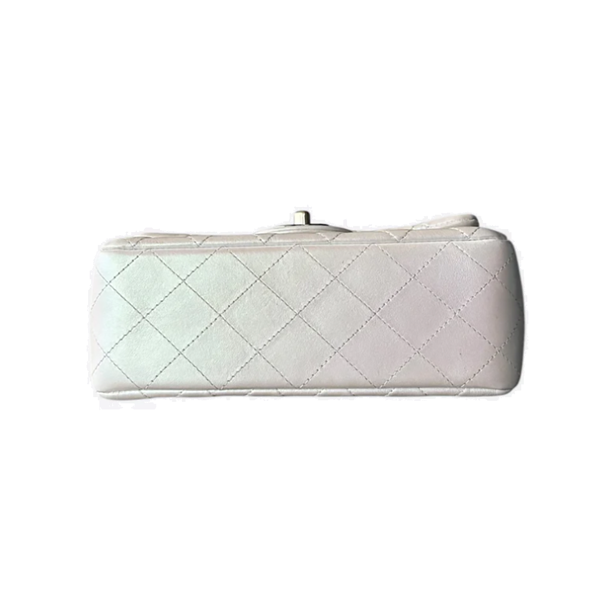 PRELOVED CHANEL IVORY IRIDESCENT MINI CLASSIC FLAP BAG