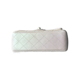 PRELOVED CHANEL IVORY IRIDESCENT MINI CLASSIC FLAP BAG