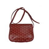 PRELOVED GOYARD BELVEDERE PM MESSENGER BAG IN RED