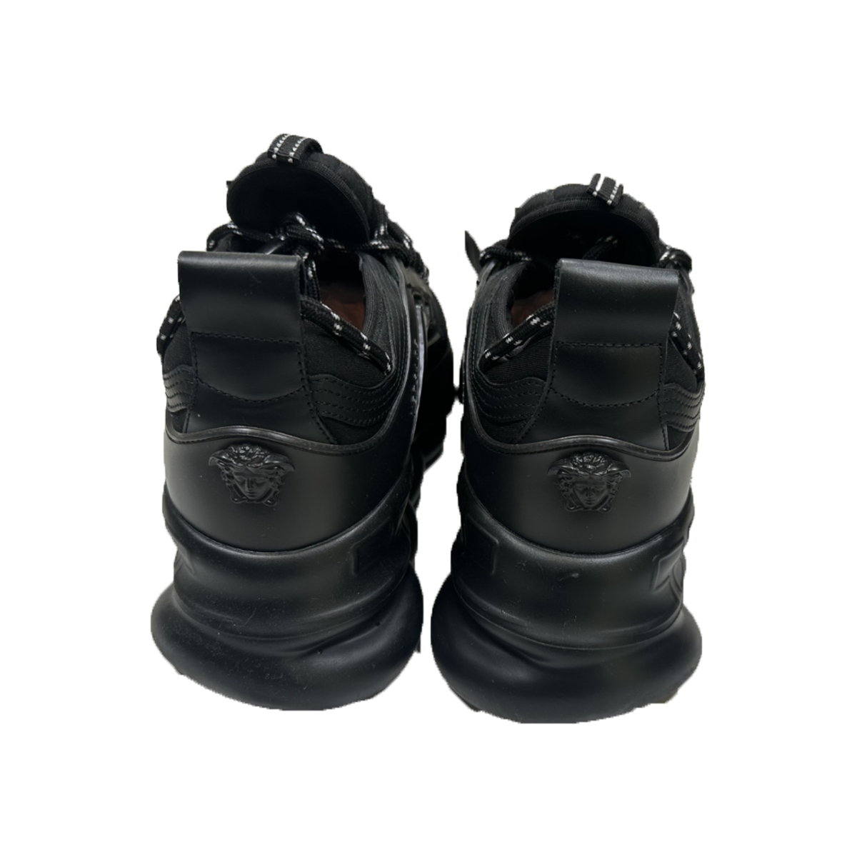PRELOVED VERSACE CHAIN REACTION TRAINERS IN BLACK