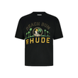 RHUDE PALMERA LOGO PRINT T-SHIRT IN BLACK