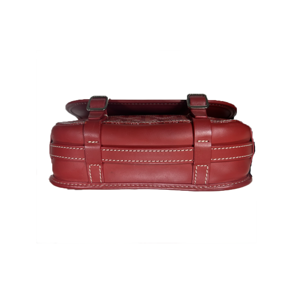 PRELOVED GOYARD BELVEDERE PM MESSENGER BAG IN RED