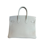 HERMES GRIS NEVE TOGO BIRKIN 25 BAG