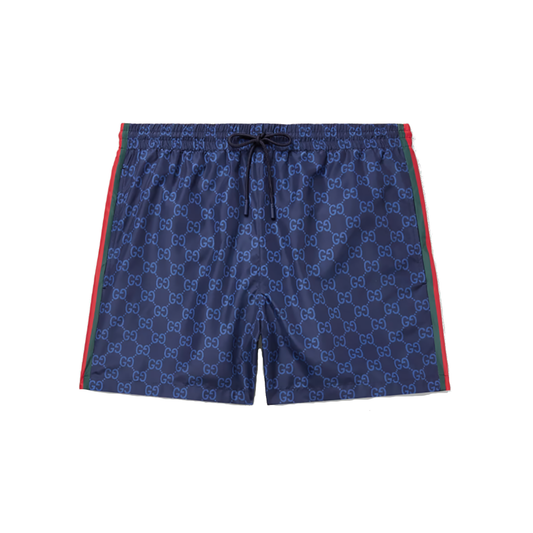 GUCCI SLIM-FIT MID-LENGTH SWIM SHORTS IN NAVY