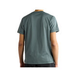 STONE ISLAND LOGO GARMENT T-SHIRT IN GRAY/GREEN