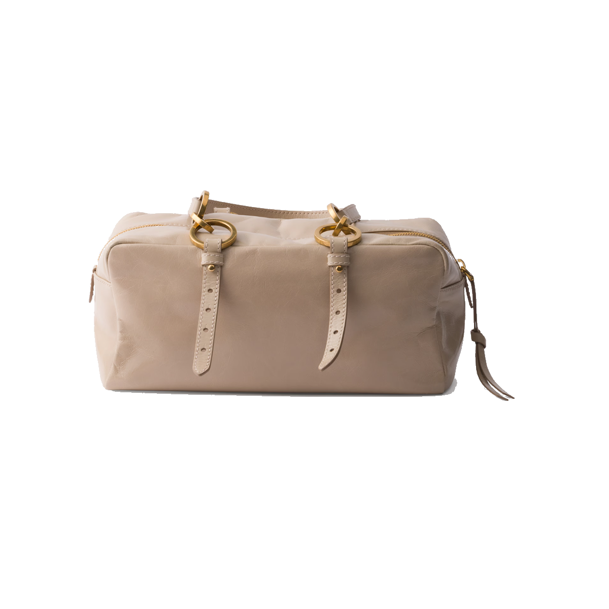 PRADA POWDER PINK DANGLE MEDIUM TOP HANDLE BAG