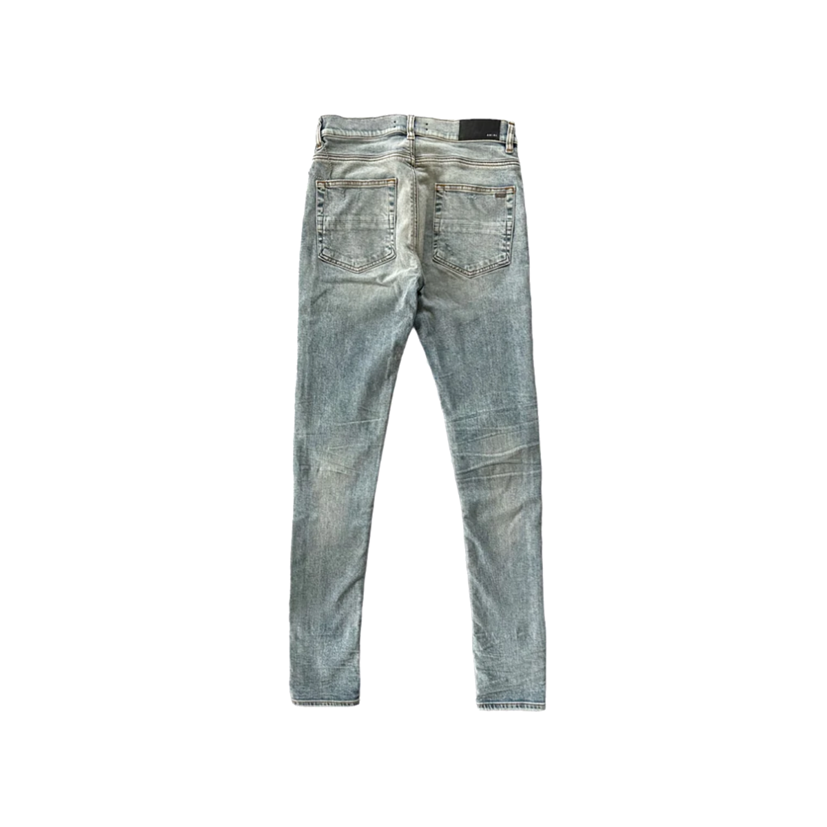 AMIRI STONE INDIGO & BLACK PATCH MX1 JEANS
