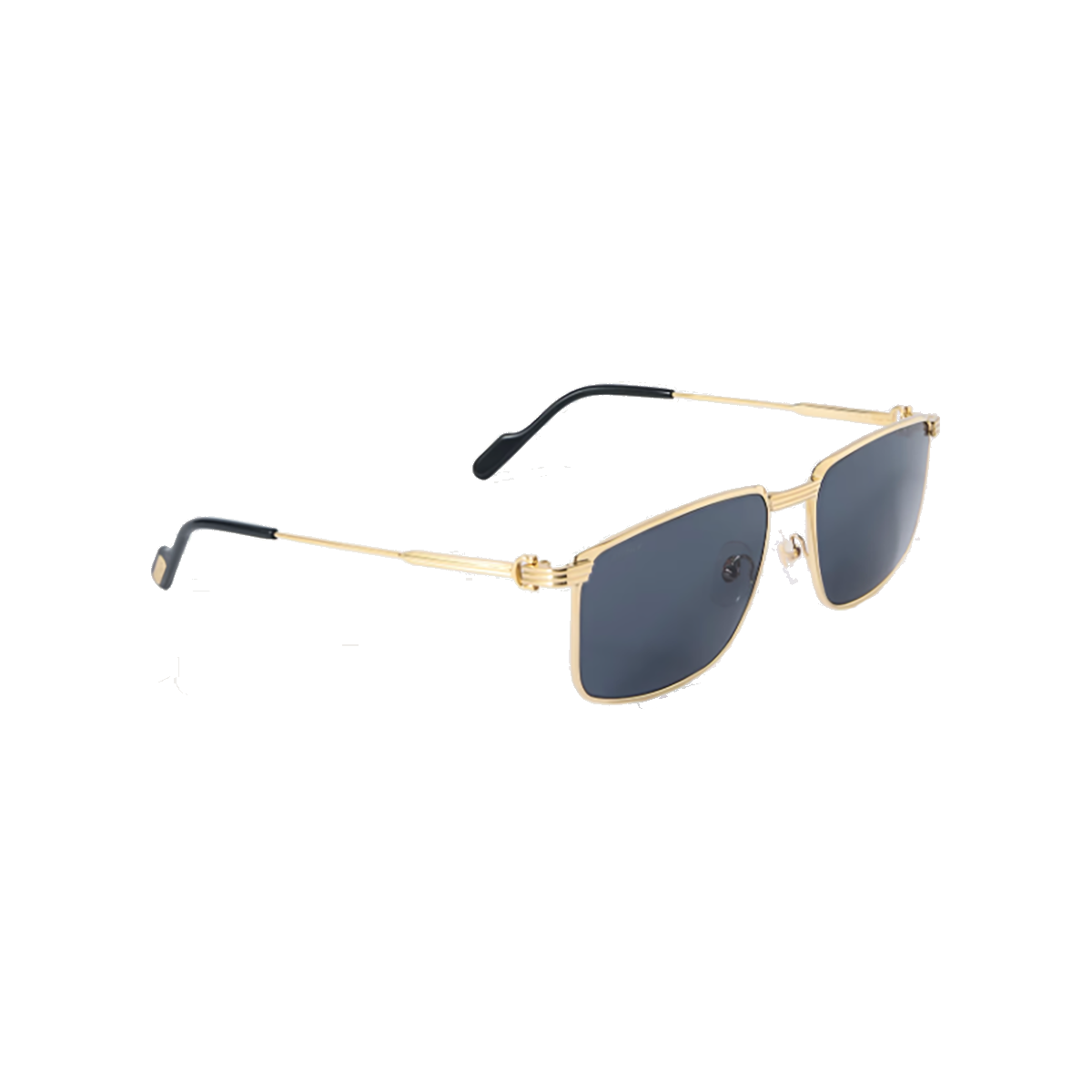 CARTIER PREMIERE DE CARTIER RECTANGULAR-FRAME GOLD-TONE SUNGLASSES