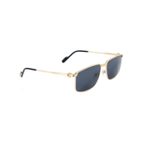 CARTIER PREMIERE DE CARTIER RECTANGULAR-FRAME GOLD-TONE SUNGLASSES