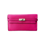 PRELOVED HERMES PINK FUCHSIA CHEVRE KELLY WALLET