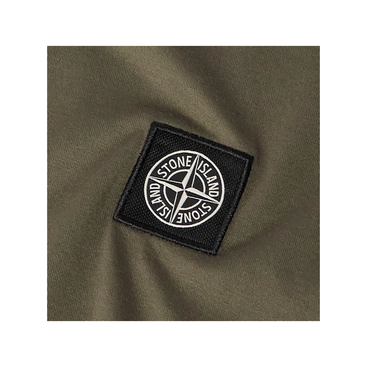 STONE ISLAND LOGO-APPLIQUED COTTON T-SHIRT IN DARK GREEN