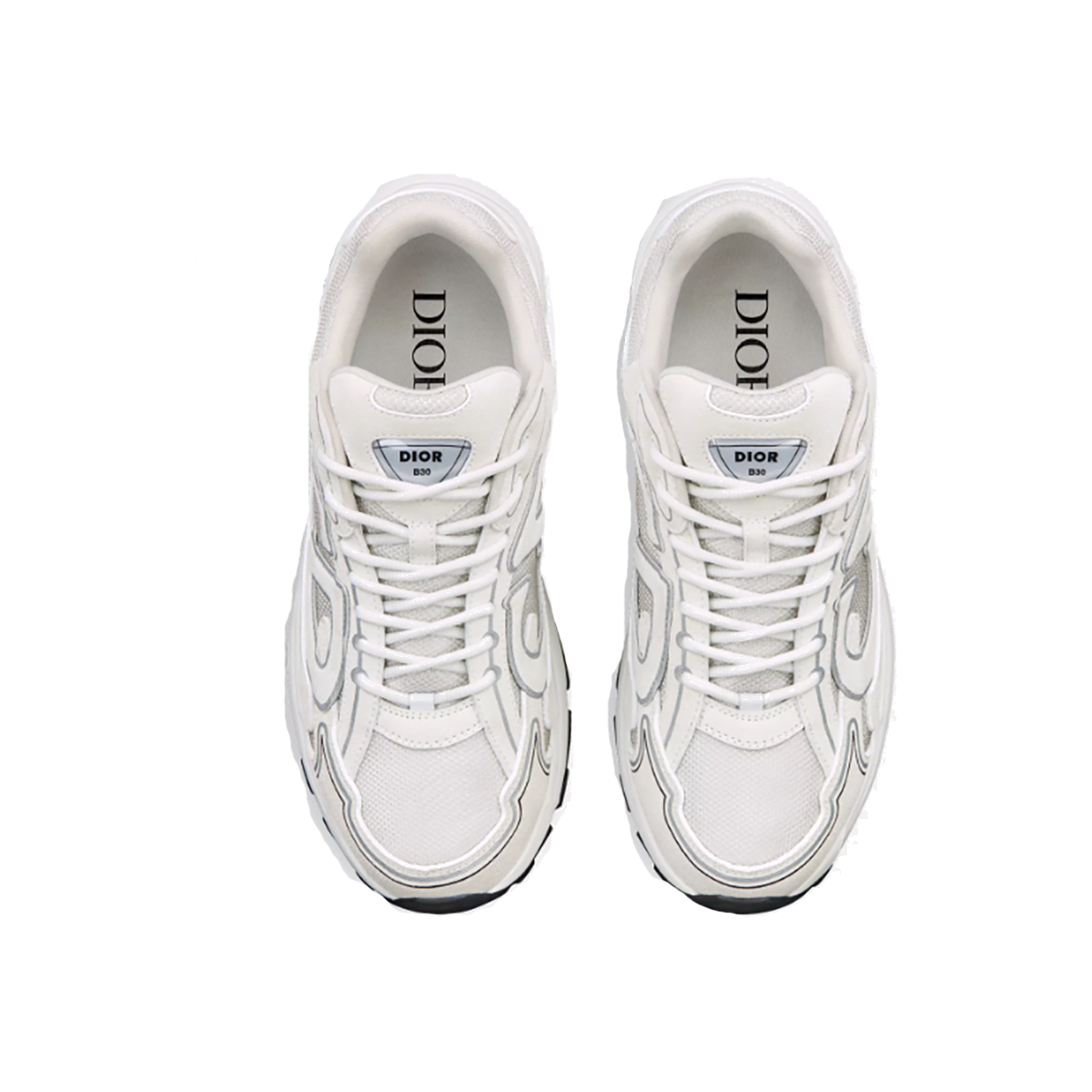 DIOR B30 ECRU SUEDE TRAINERS IN BEIGE