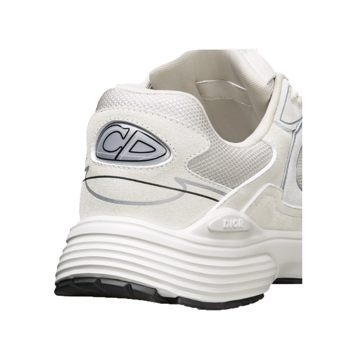 DIOR B30 ECRU SUEDE TRAINERS IN BEIGE