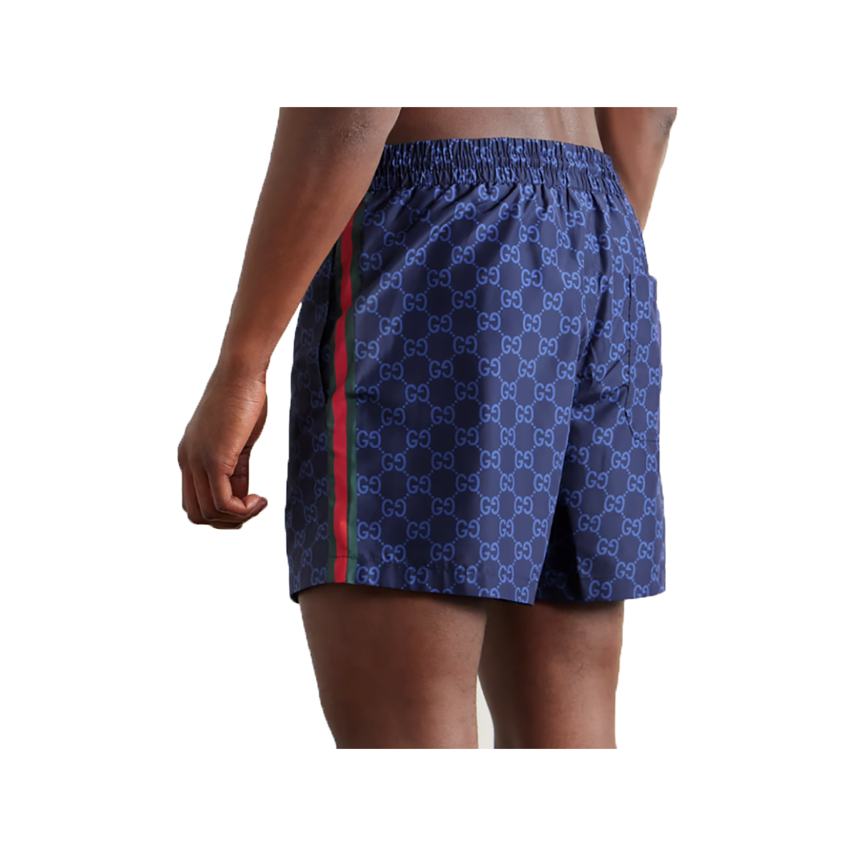 GUCCI SLIM-FIT MID-LENGTH SWIM SHORTS IN NAVY