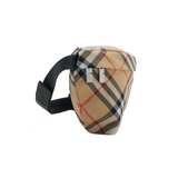 BURBERRY ICONIC CHECK BELT BAG IN SAND