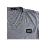 PRELOVED DOLCE & GABBANA V-NECK T-SHIRT IN GRAY