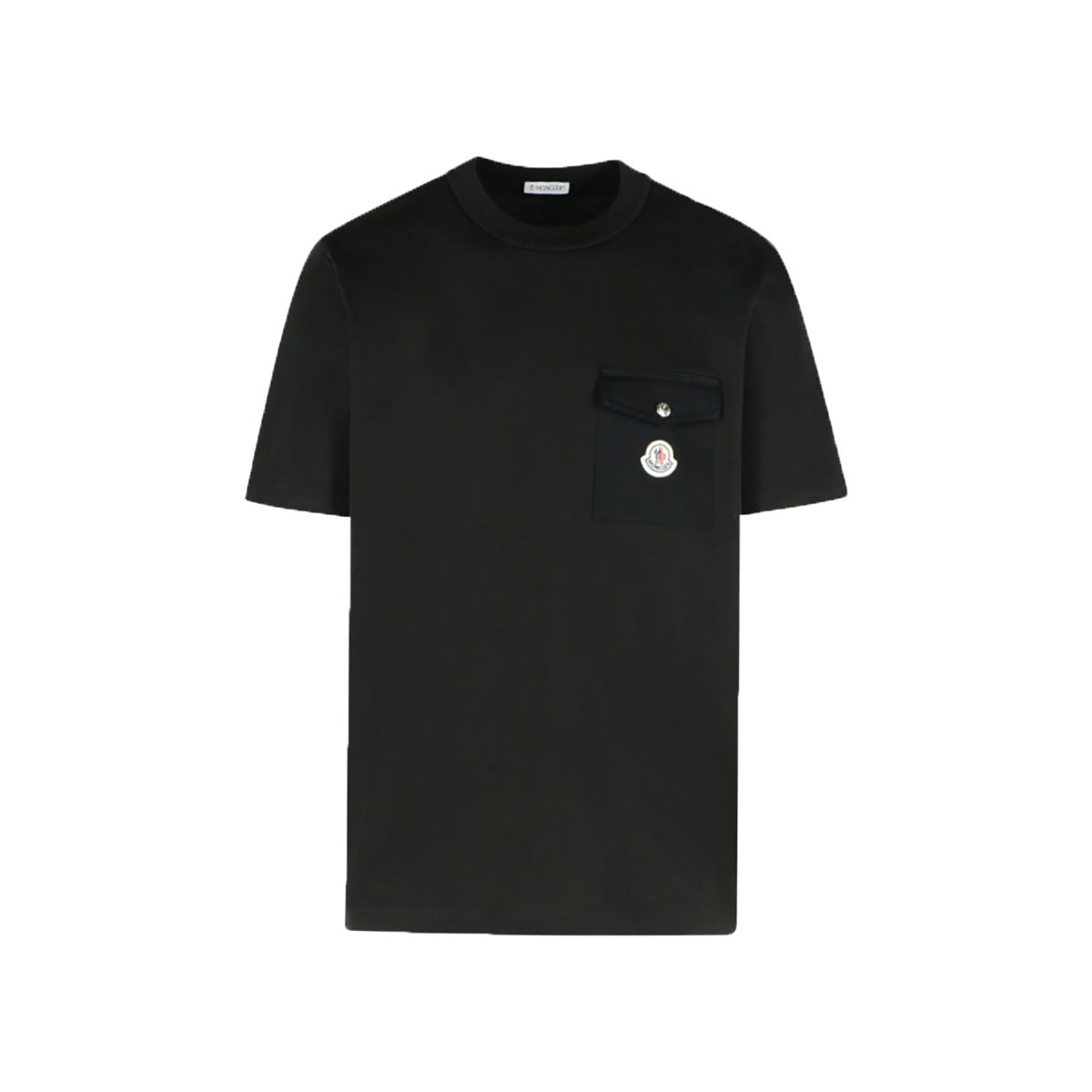MONCLER POCKET DETAILED CREW NECK T-SHIRT IN BLACK
