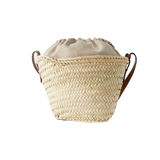 LOEWE PAULAS IBIZA RAFFIA BUCKET BAG IN TAN