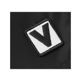 VALENTINO STRAIGHT LEG MID-LENGTH LOGO SHORTS IN BLACK