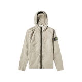 STONE ISLAND SUPIMA COTTON STRETCH HOODED JACKET IN BEIGE