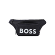 BOSS LOGO PRINT BELT BAG IN BLACK