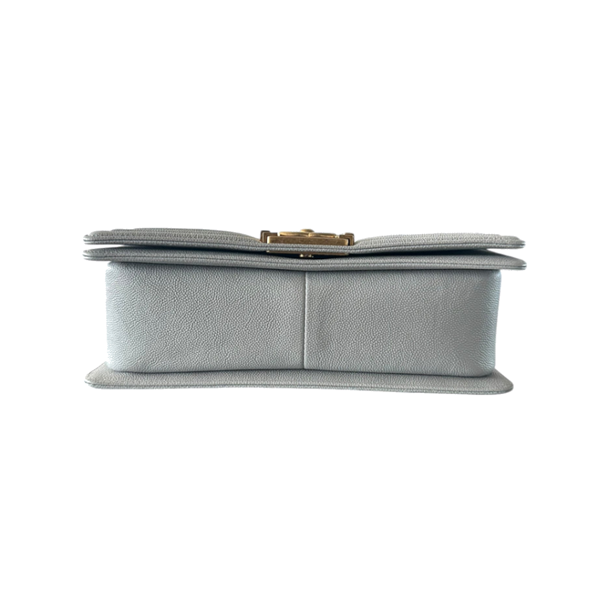 PRELOVED CHANEL LIGHT GREY CAVIAR MEDIUM BOY BAG