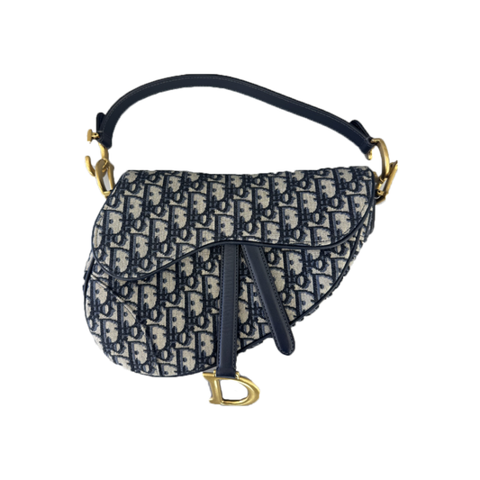 PRELOVED DIOR OBLIQUE JACQUARD SADDLE BAG