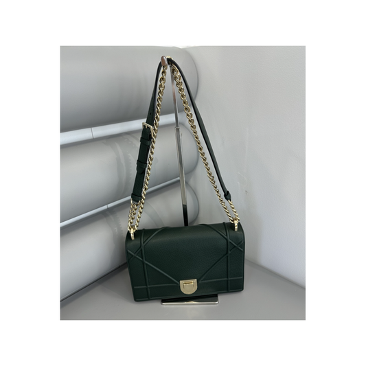 PRELOVED DIOR TAURILLON LEATHER BAG IN HUNTER GREEN