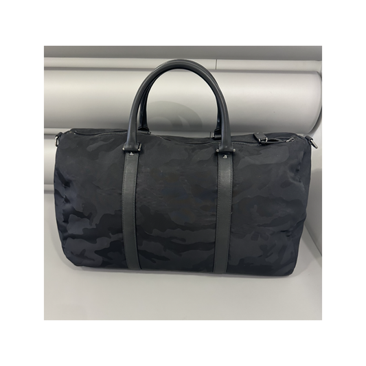 PRELOVED VALENTINO CAMO DUFFLE BAG IN BLACK