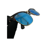 RAYBAN CLUBMASTER FLASH LENSES SUNGLASSES IN MATTE HAVANA