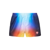 CASABLANCA STRAIGHT-LEG DEGRADE LOGO SWIM SHORTS
