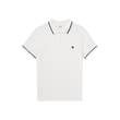 CELINE HOMME SLIM-FIT LOGO EMBROIDERED COTTON POLO SHIRT IN WHITE