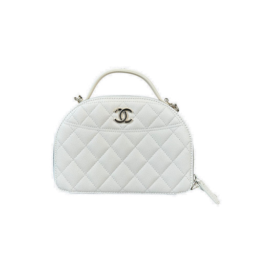 CHANEL QUILTED CAVIAR CHIC RIVIERA IN WHITE