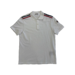 MONCLER TRICOLOUR POLO SHIRT IN WHITE