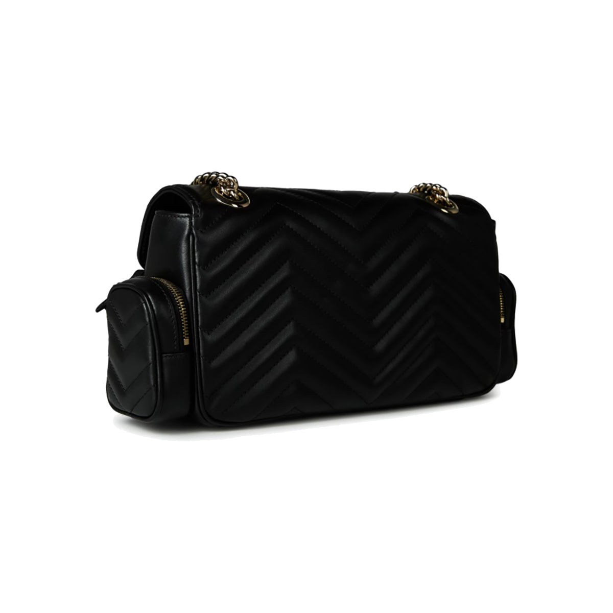 GUCCI SMALL GG MARMONT SHOULDER BAG IN BLACK
