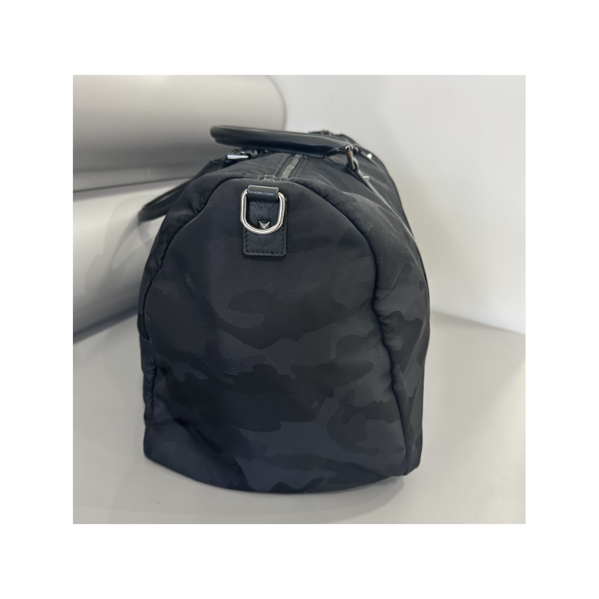 PRELOVED VALENTINO CAMO DUFFLE BAG IN BLACK