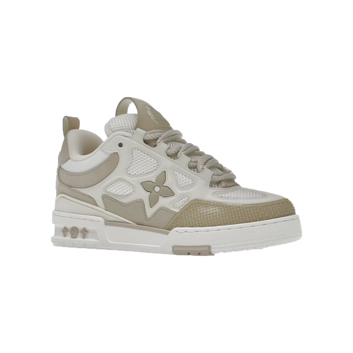 LOUIS VUITTON MONOGRAM FLOWER TRAINERS IN BEIGE