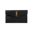SAINT LAURENT UPTOWN TEXTURED-LEATHER CLUTCH IN BLACK