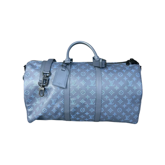 PRELOVED LOUIS VUITTON SHADOW MONOGRAM DUFFLE BAG IN BLUE