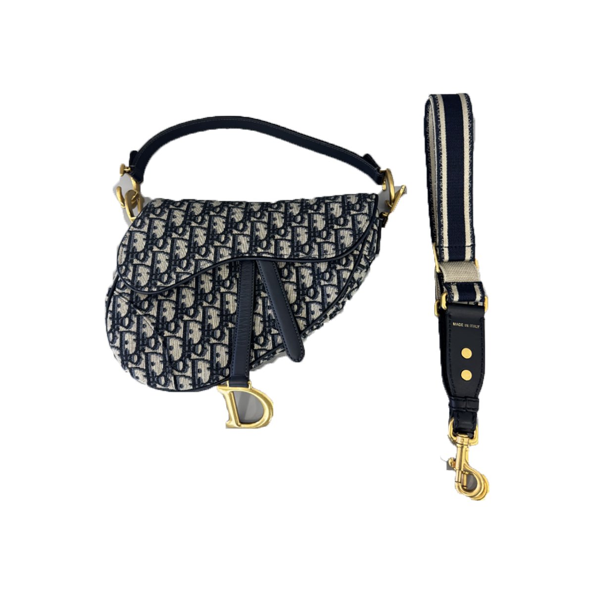 PRELOVED DIOR OBLIQUE JACQUARD SADDLE BAG