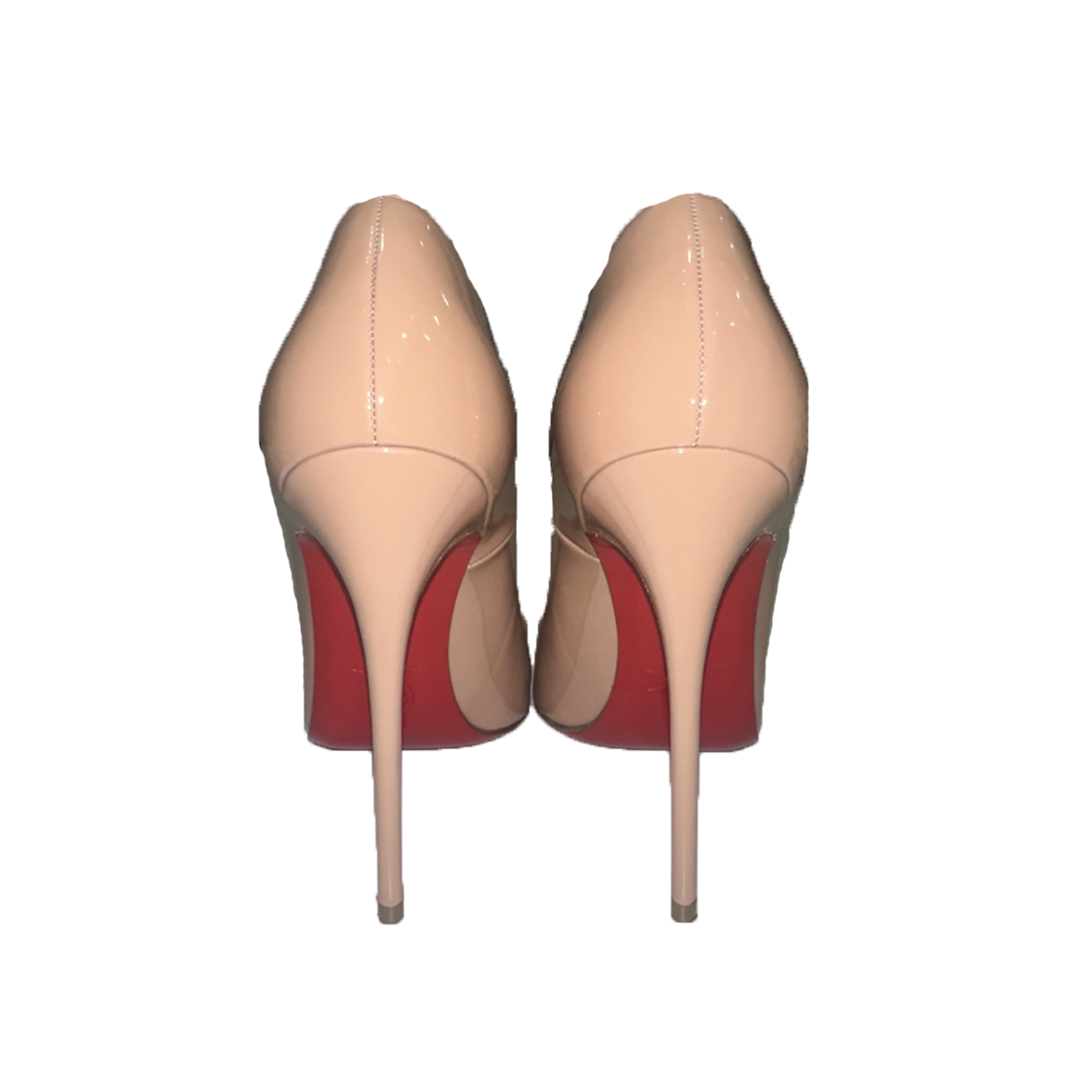 PRELOVED CHRISTIAN LOUBOUTIN PATENT LEATHER HEELS IN NUDE