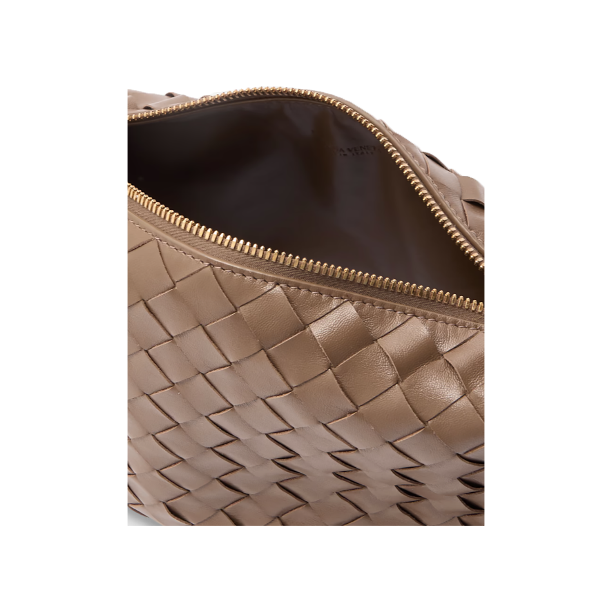 BOTTEGA VENETA MINI WALLACE INTRECCIATO LEATHER SHOULDER BAG IN BROWN