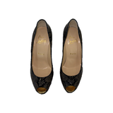 PRLOVED CHRISTIAN LOUBOUTIN PATENT ARABESQUE MOTIF 160 HIGHNESS HEELS
