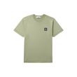 STONE ISLAND LOGO-APPLIQUED COTTON T-SHIRT IN GREEN