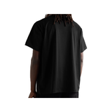 BURBERRY OVERSIZED LOGO-PRINT COTTON T-SHIRT IN BLACK