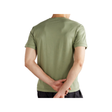STONE ISLAND LOGO-APPLIQUED COTTON T-SHIRT IN GREEN