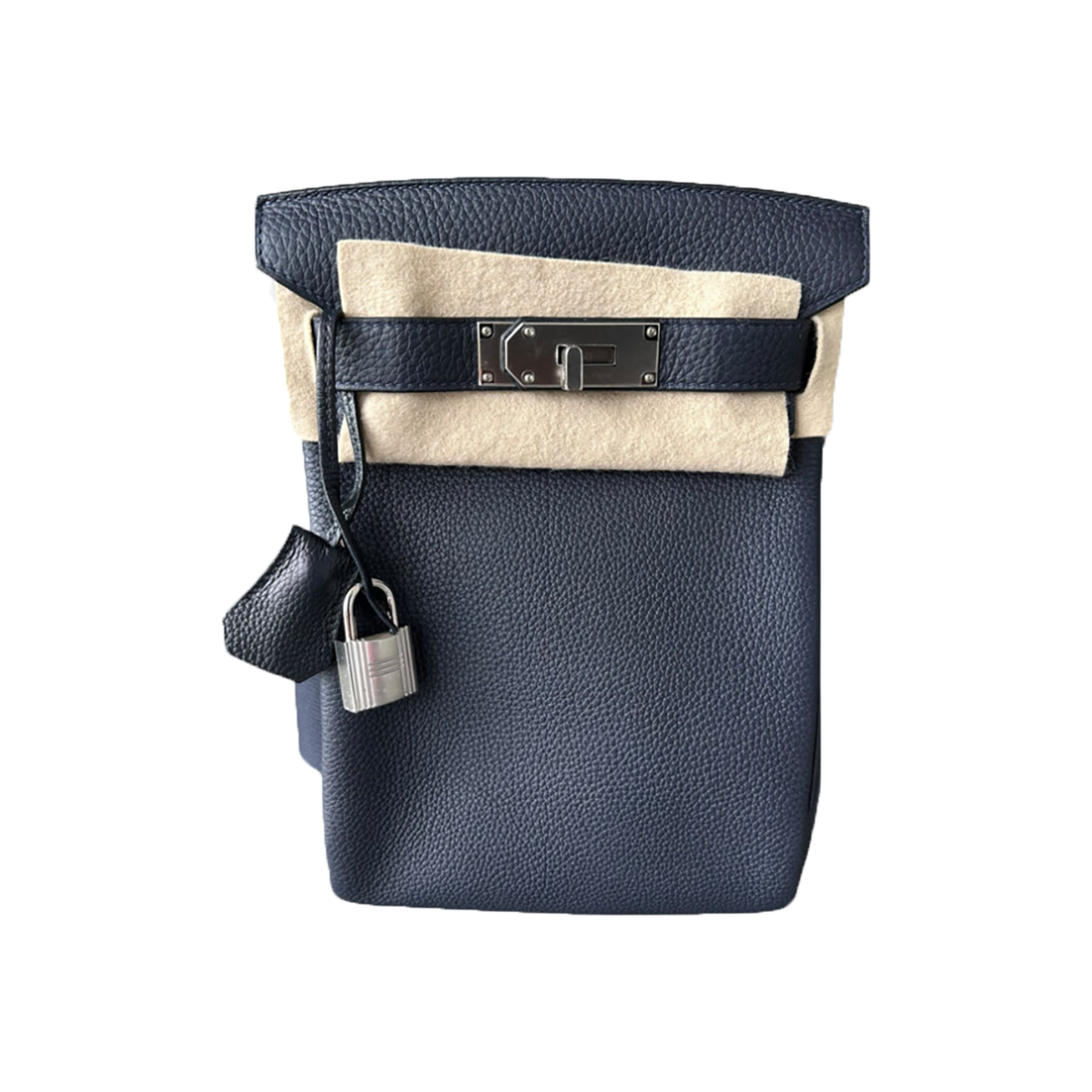 HERMES HAC A DOS CROSSBODY BAG IN NAVY