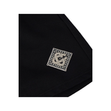 CASABLANCA STRAIGHT-LEG EMBELLISHED COTTON SHORTS IN BLACK