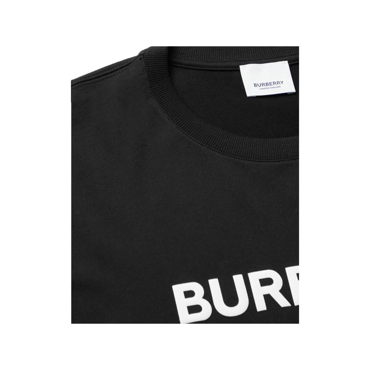 BURBERRY OVERSIZED LOGO-PRINT COTTON T-SHIRT IN BLACK